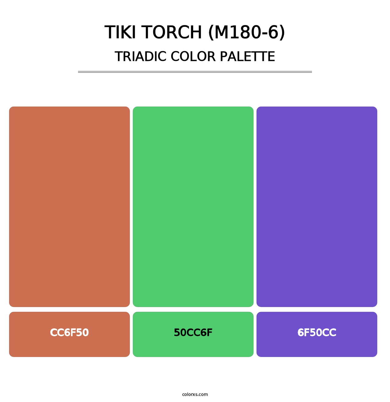 Tiki Torch (M180-6) - Triadic Color Palette