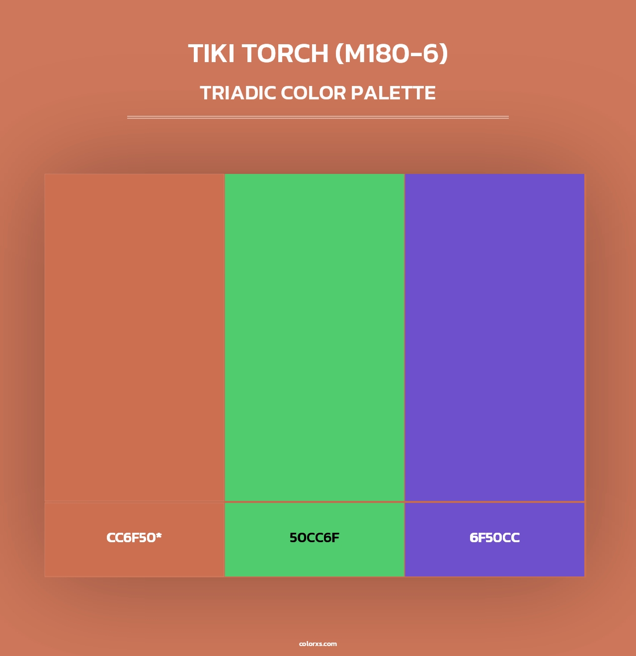 Tiki Torch (M180-6) - Triadic Color Palette
