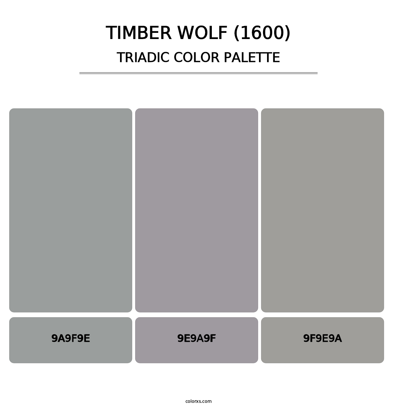 Timber Wolf (1600) - Triadic Color Palette
