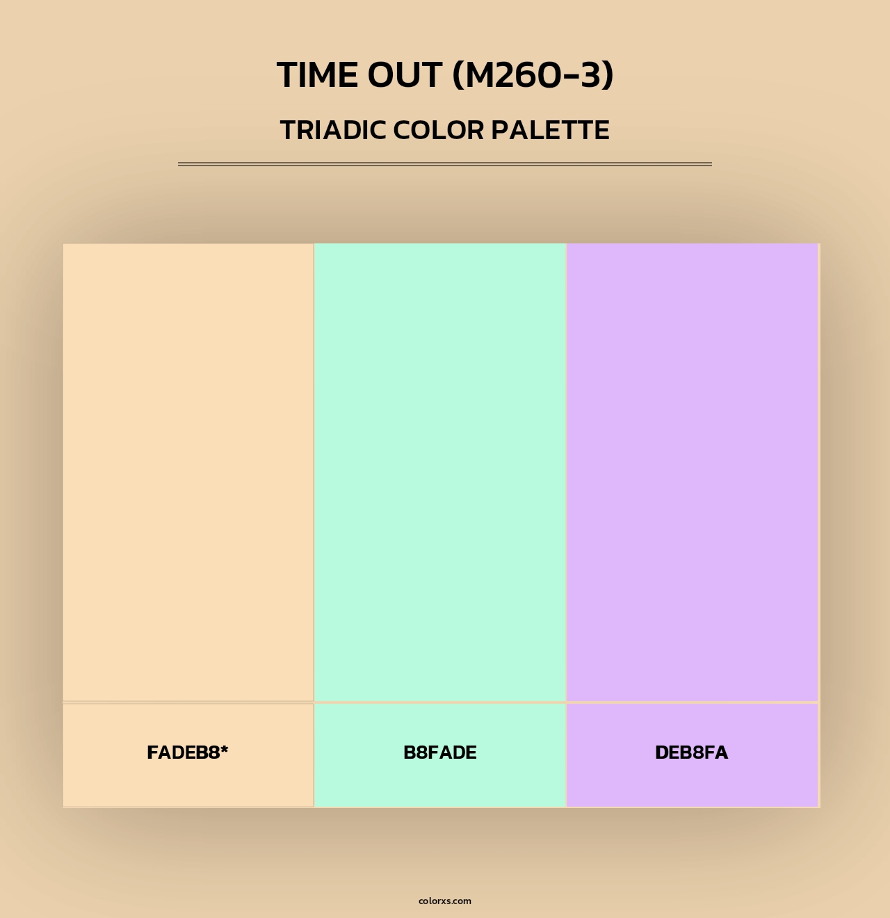 Time Out (M260-3) - Triadic Color Palette