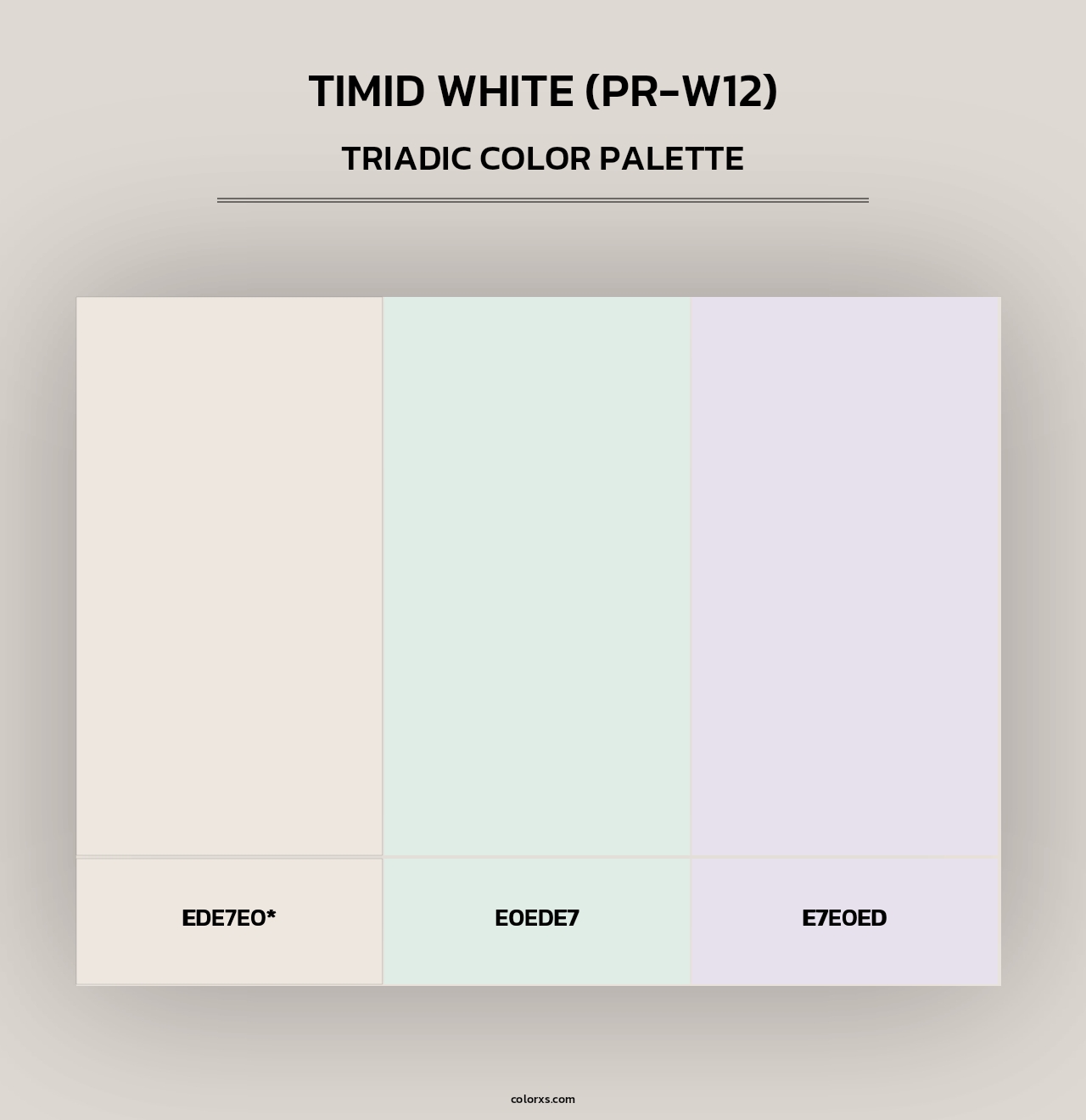 Timid White (PR-W12) - Triadic Color Palette