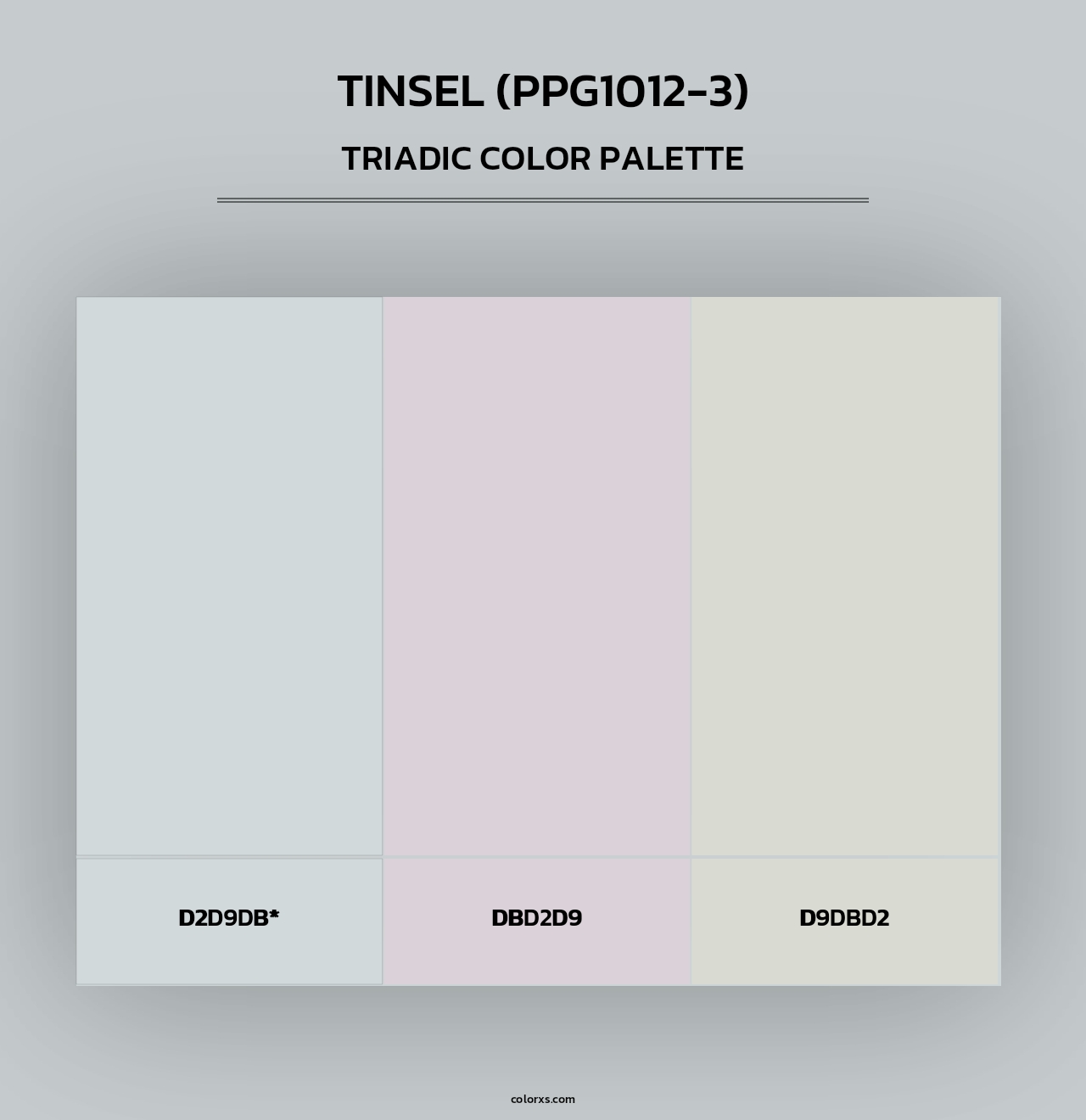 Tinsel (PPG1012-3) - Triadic Color Palette