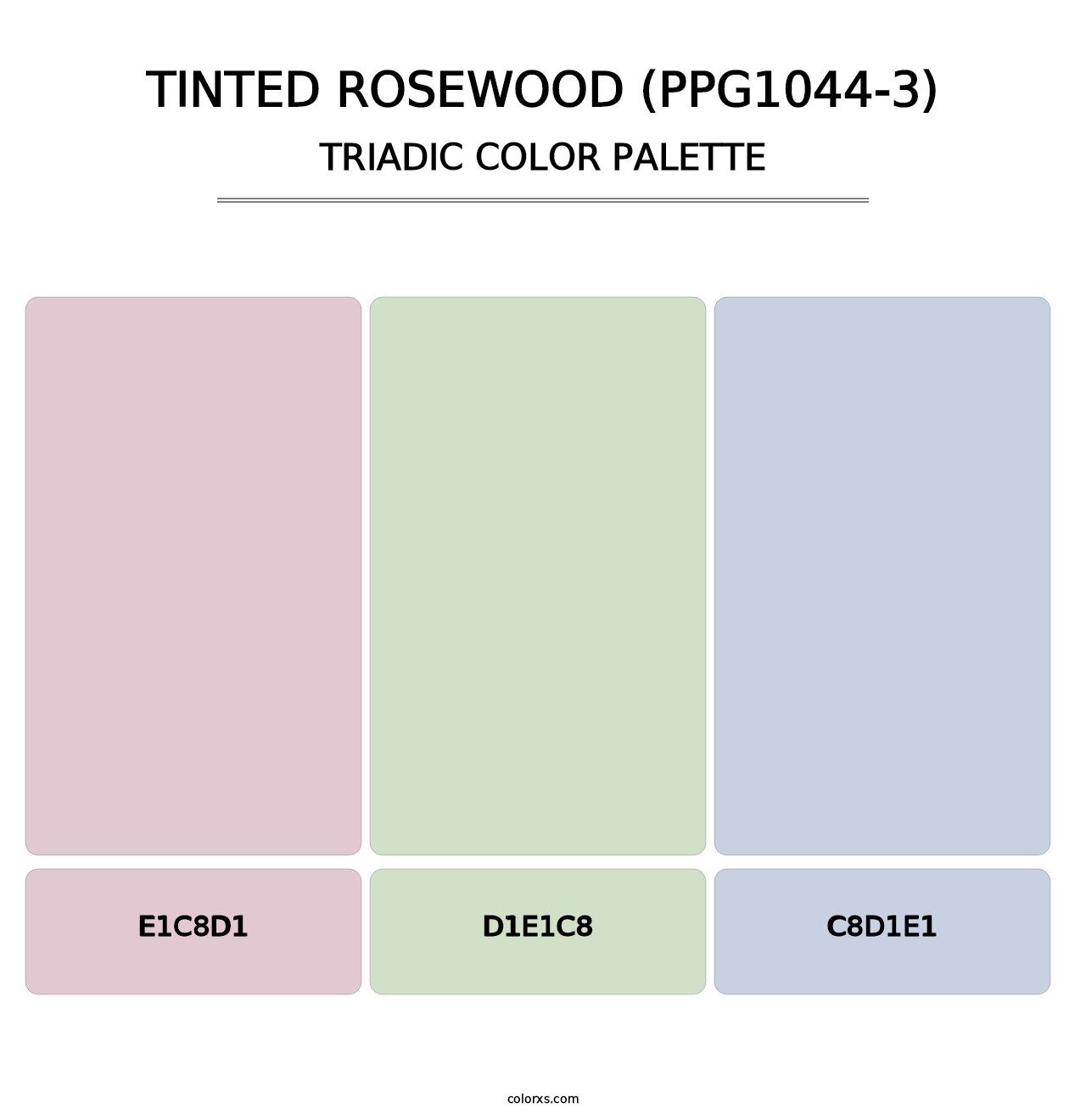Tinted Rosewood (PPG1044-3) - Triadic Color Palette