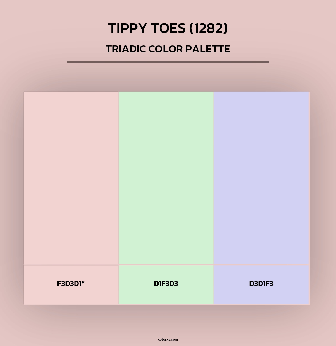 Tippy Toes (1282) - Triadic Color Palette