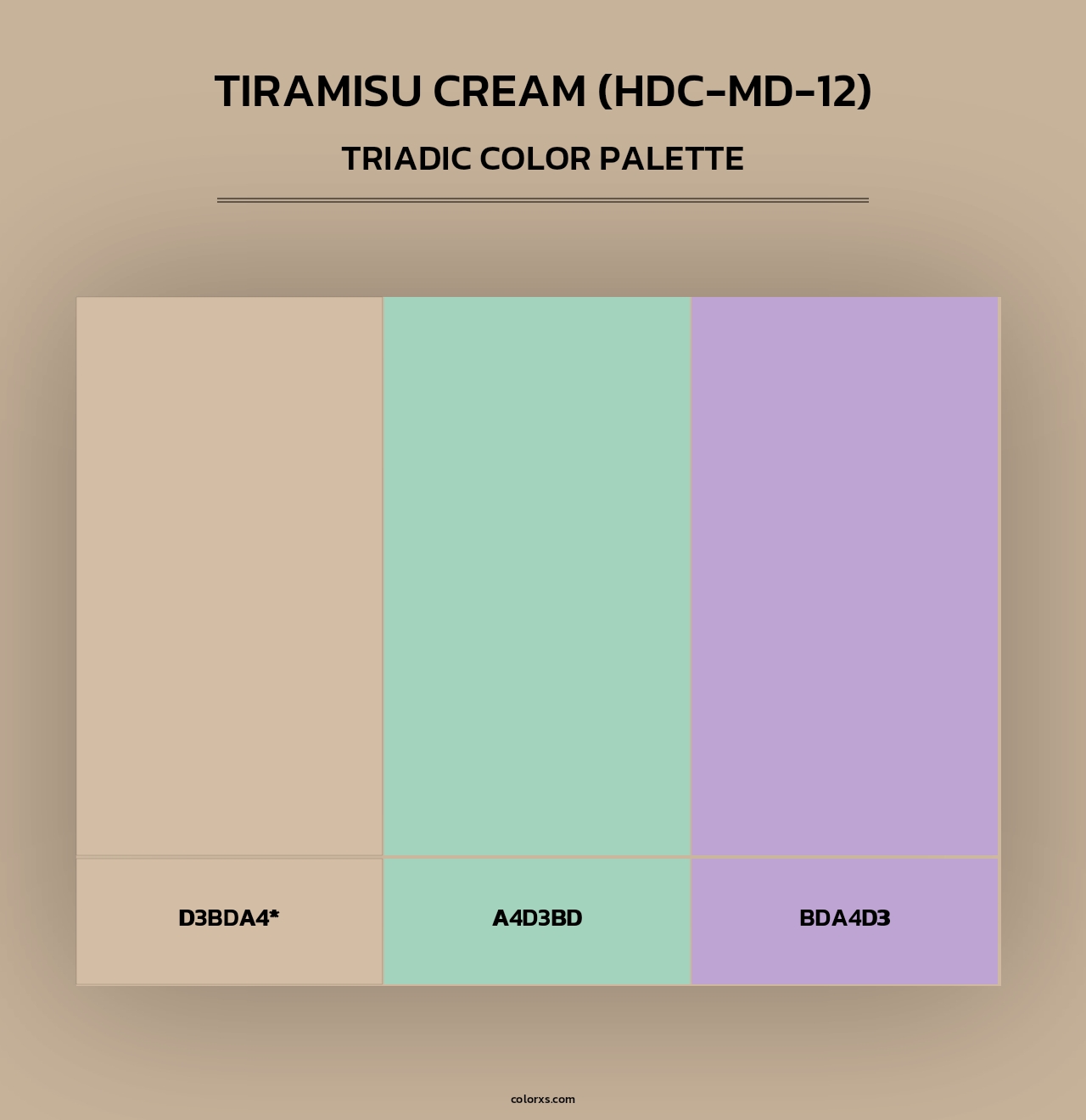 Tiramisu Cream (HDC-MD-12) - Triadic Color Palette
