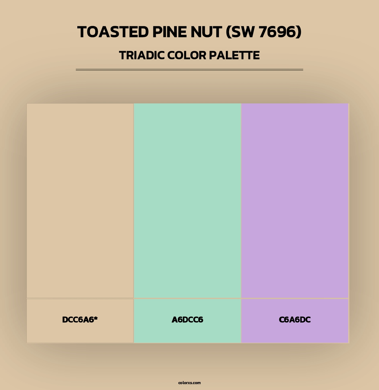 Toasted Pine Nut (SW 7696) - Triadic Color Palette