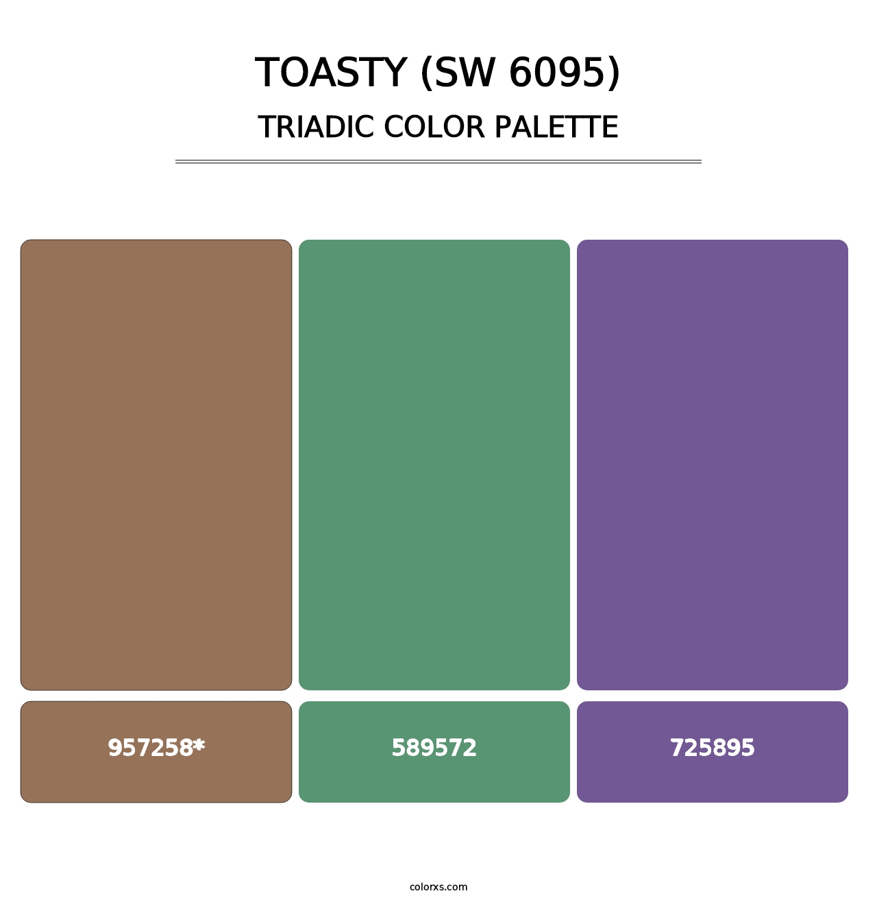 Toasty (SW 6095) - Triadic Color Palette
