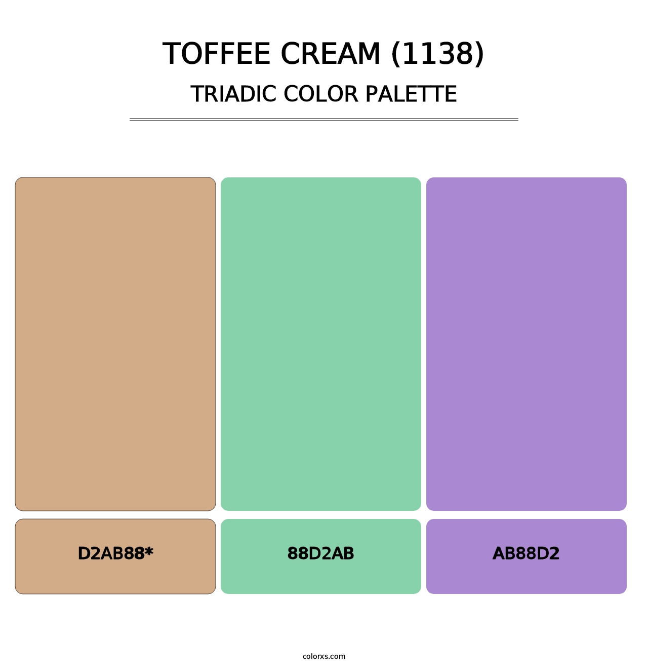 Toffee Cream (1138) - Triadic Color Palette