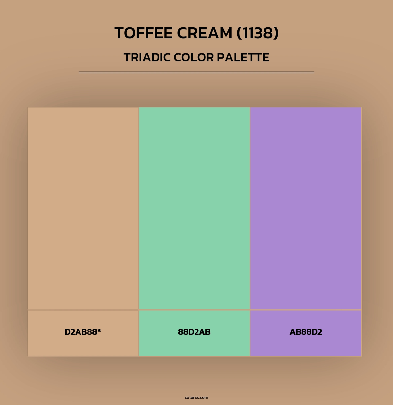 Toffee Cream (1138) - Triadic Color Palette