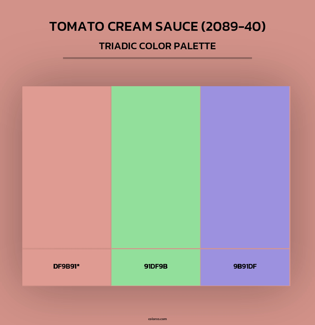 Tomato Cream Sauce (2089-40) - Triadic Color Palette