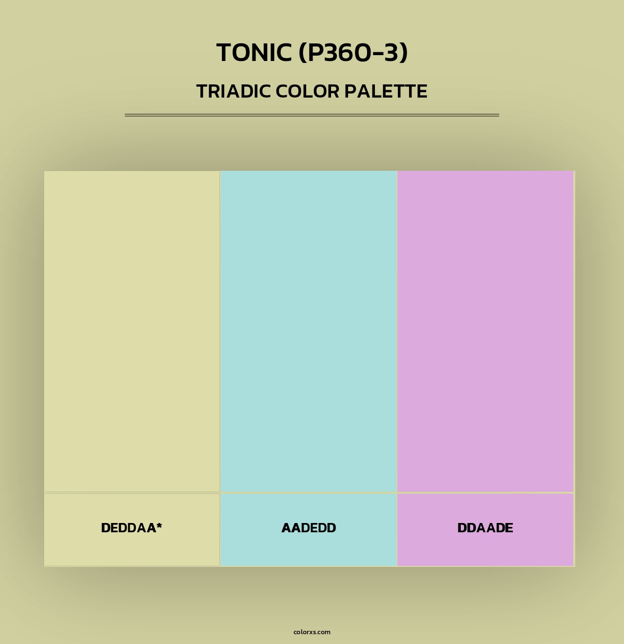 Tonic (P360-3) - Triadic Color Palette