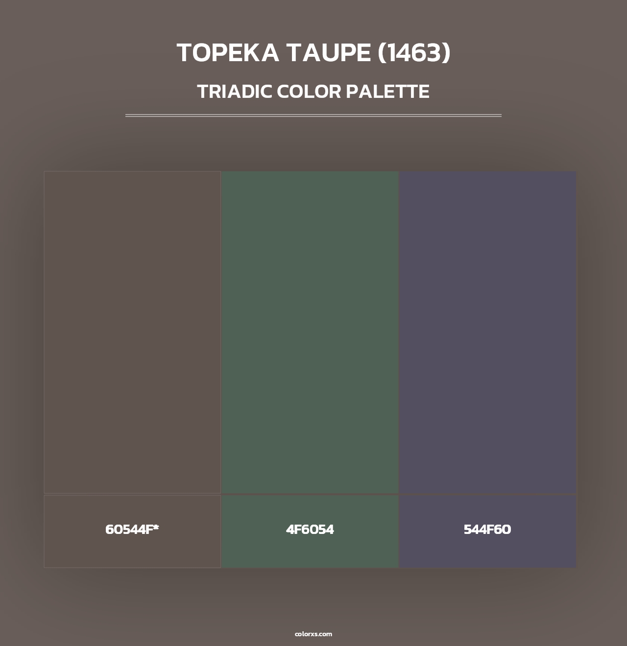 Topeka Taupe (1463) - Triadic Color Palette