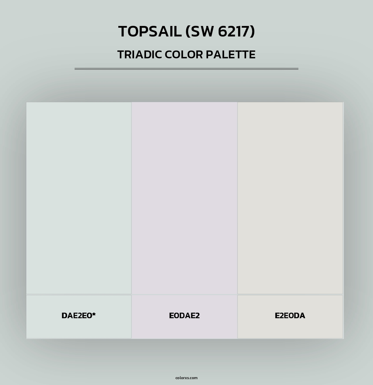 Topsail (SW 6217) - Triadic Color Palette