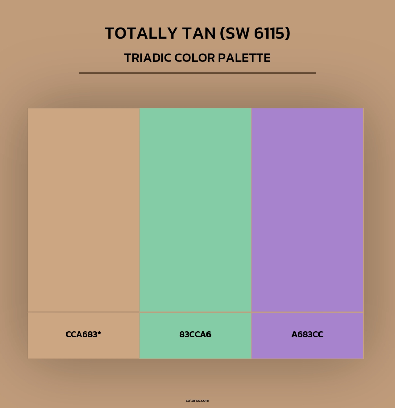 Totally Tan (SW 6115) - Triadic Color Palette