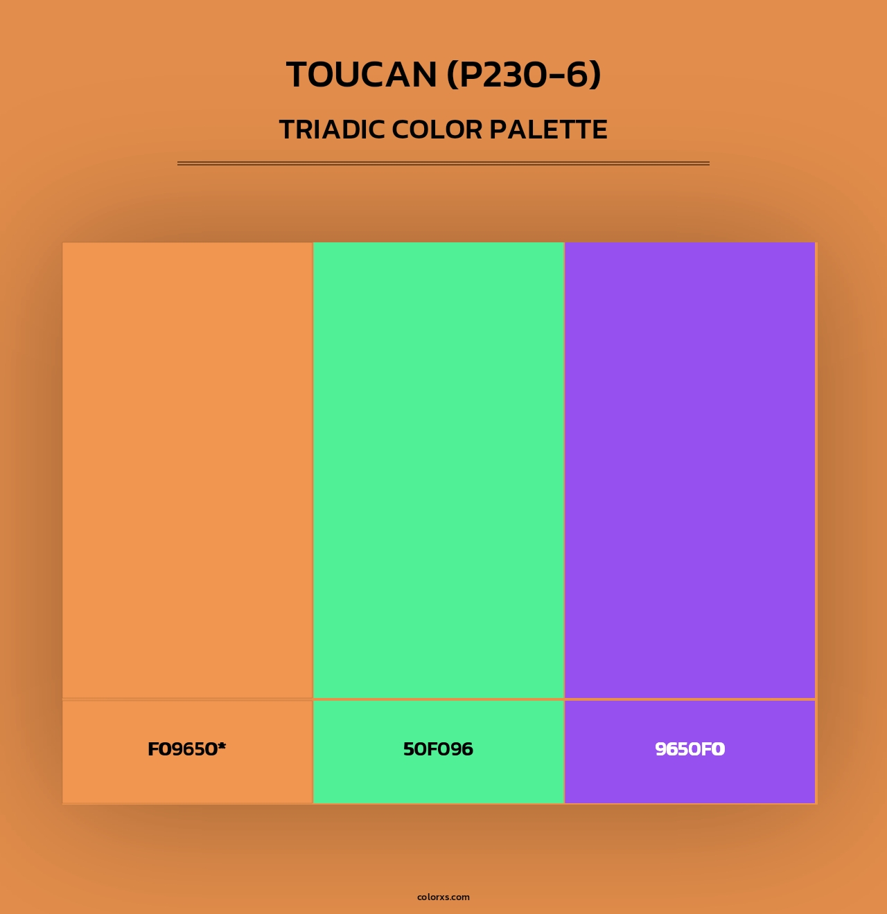 Toucan (P230-6) - Triadic Color Palette