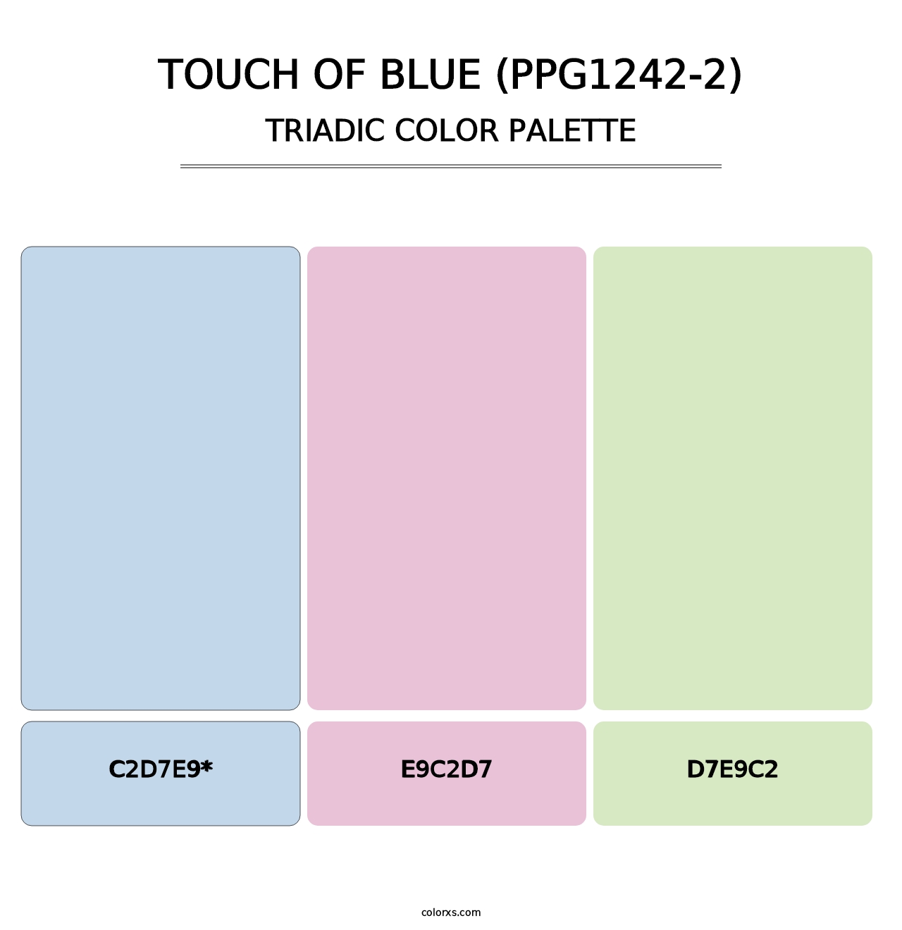 Touch Of Blue (PPG1242-2) - Triadic Color Palette