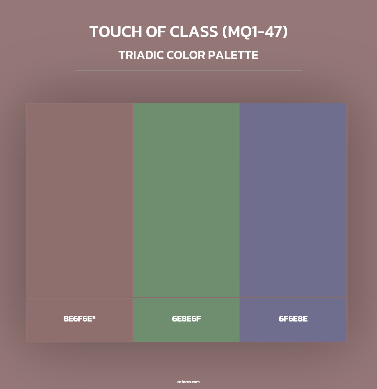 Touch Of Class (MQ1-47) - Triadic Color Palette