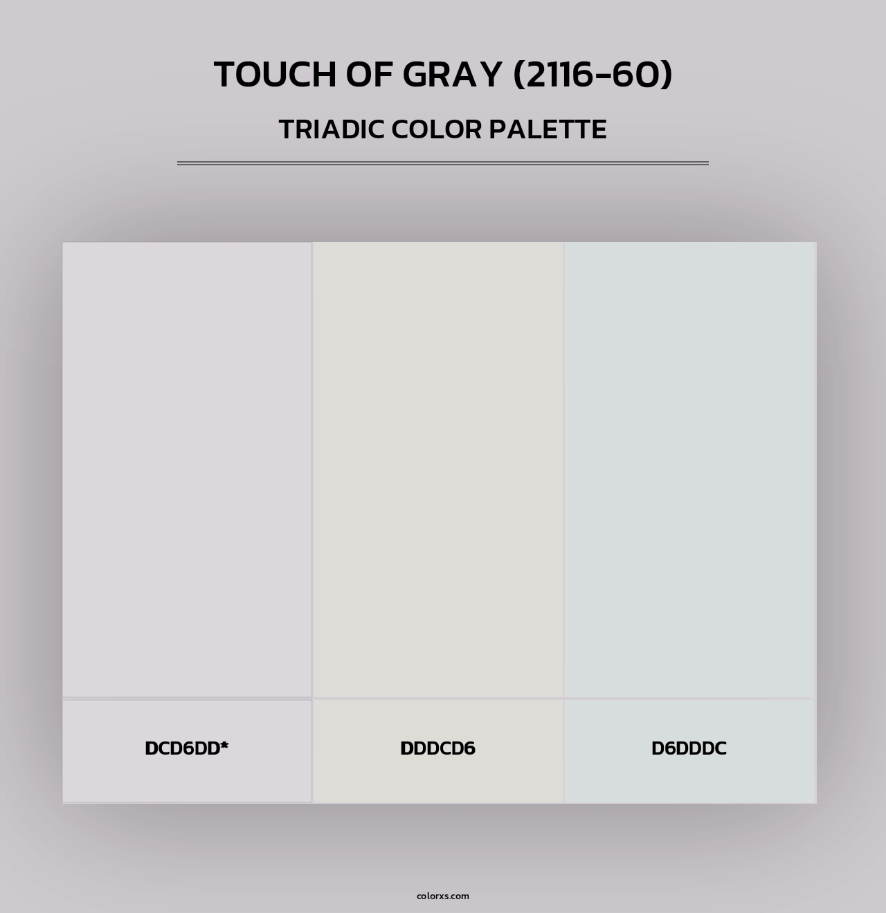 Touch of Gray (2116-60) - Triadic Color Palette