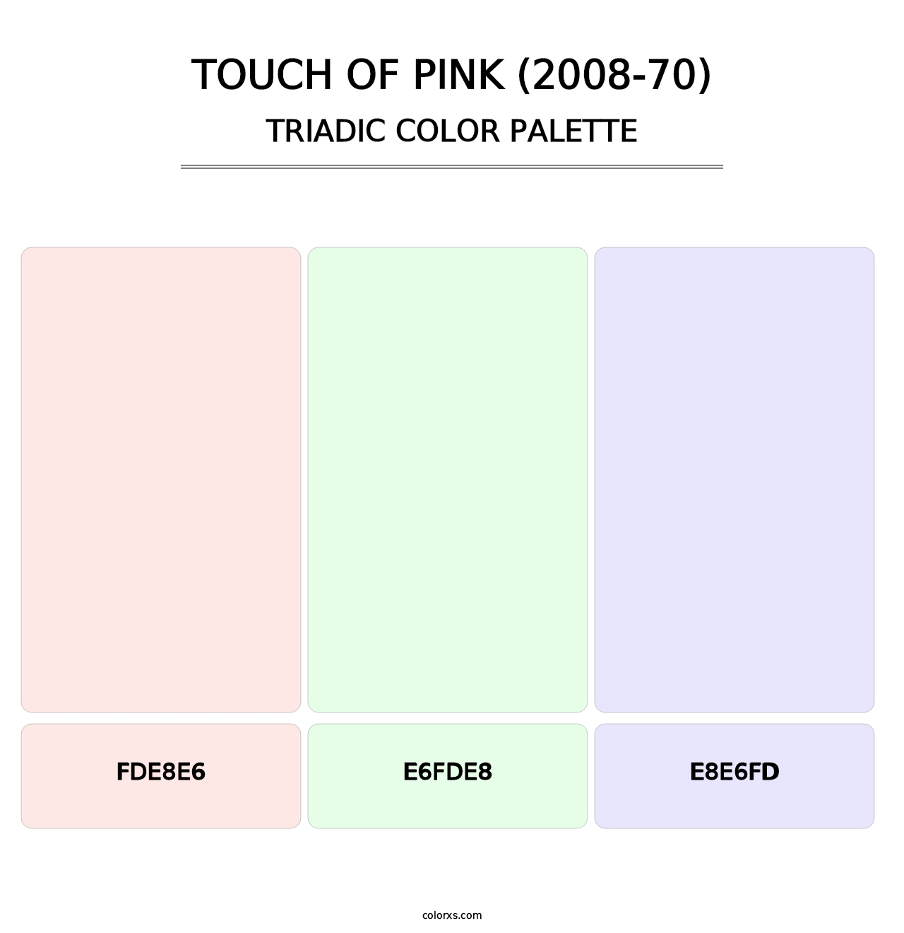 Touch of Pink (2008-70) - Triadic Color Palette