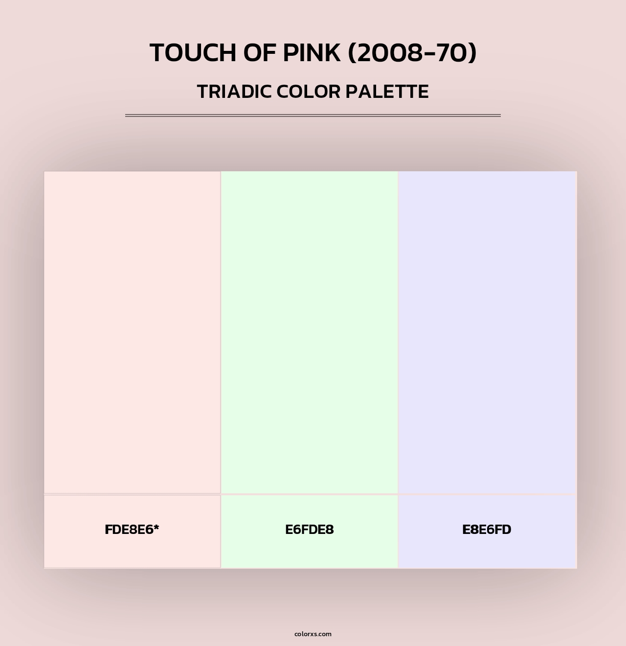 Touch of Pink (2008-70) - Triadic Color Palette