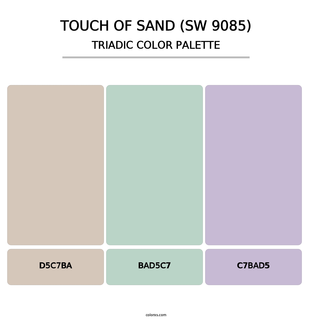 Touch of Sand (SW 9085) - Triadic Color Palette