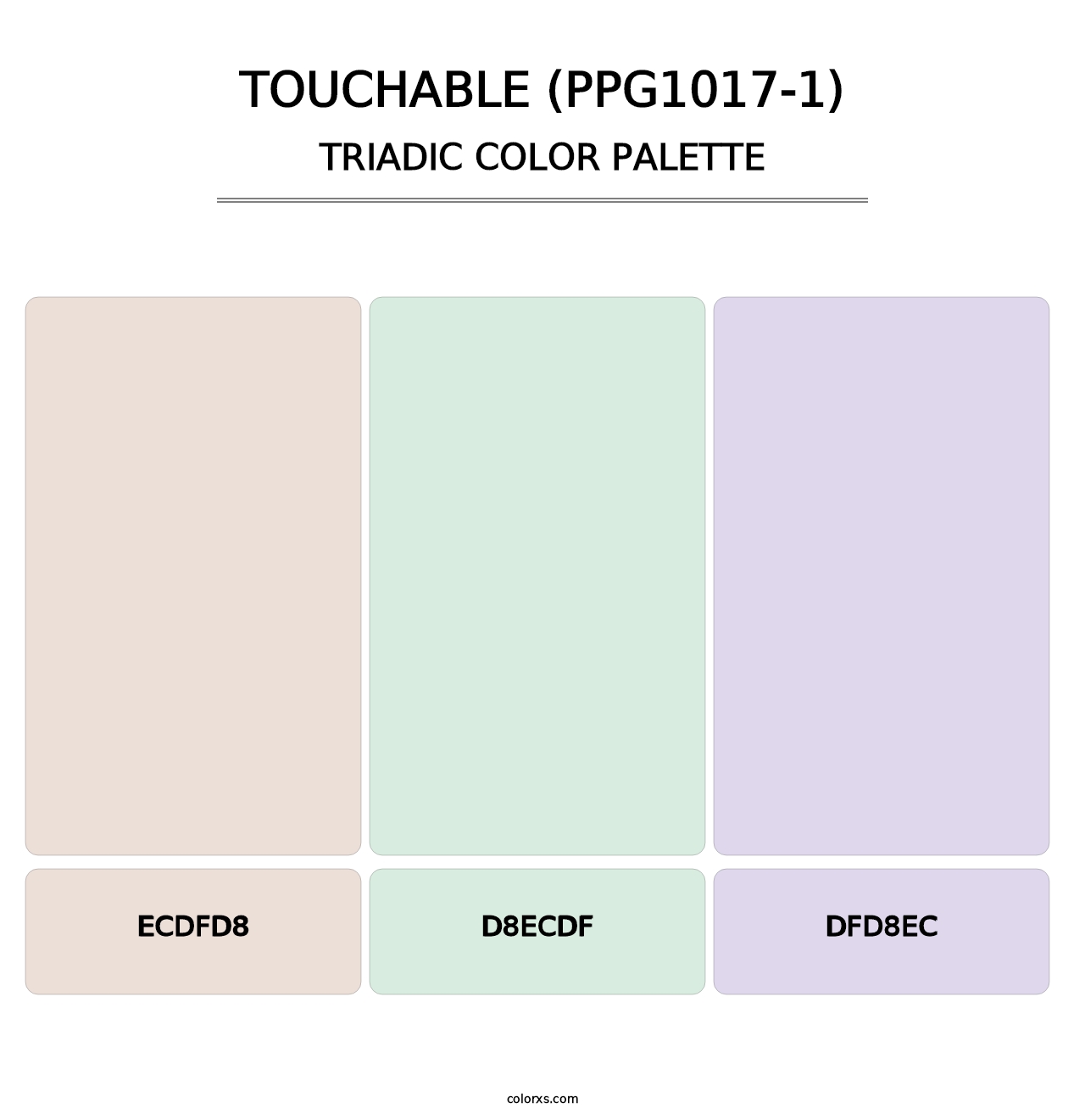 Touchable (PPG1017-1) - Triadic Color Palette