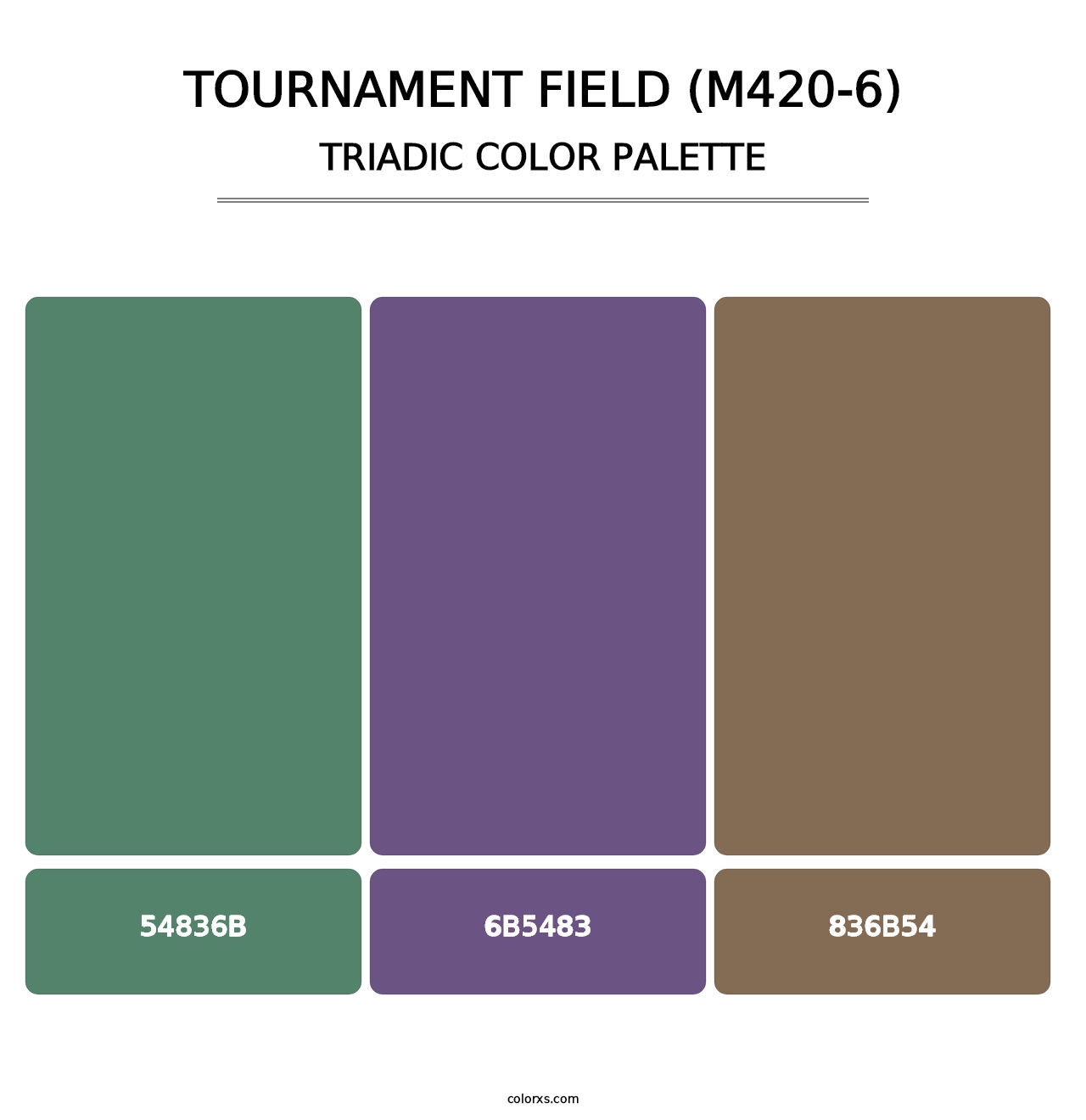 Tournament Field (M420-6) - Triadic Color Palette