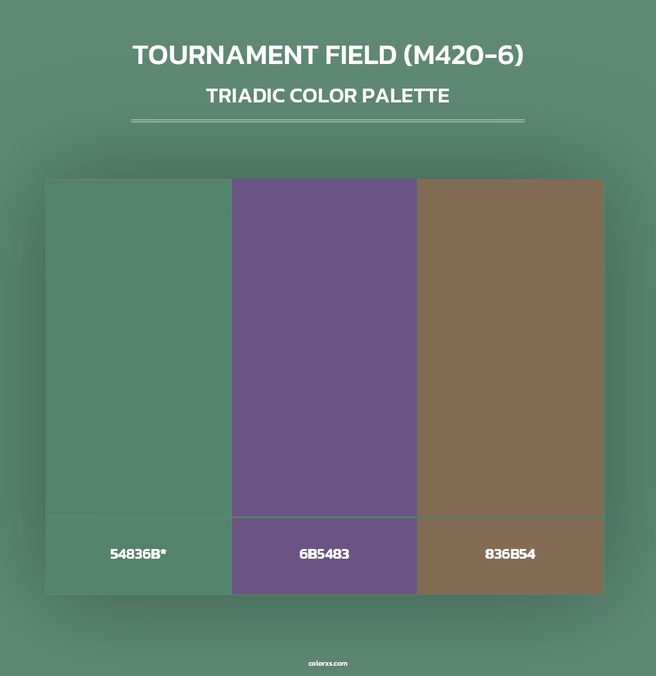 Tournament Field (M420-6) - Triadic Color Palette