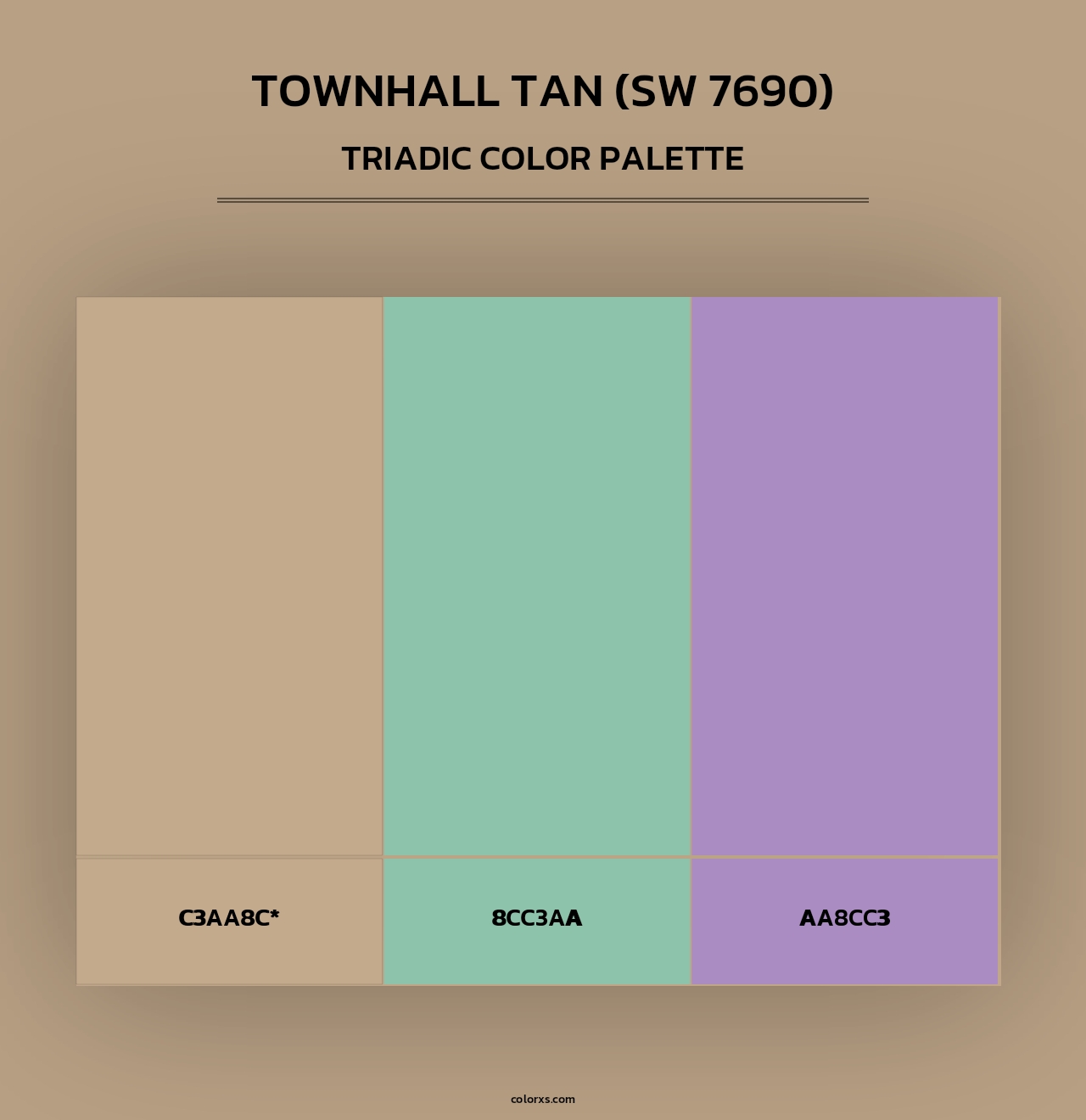 Townhall Tan (SW 7690) - Triadic Color Palette