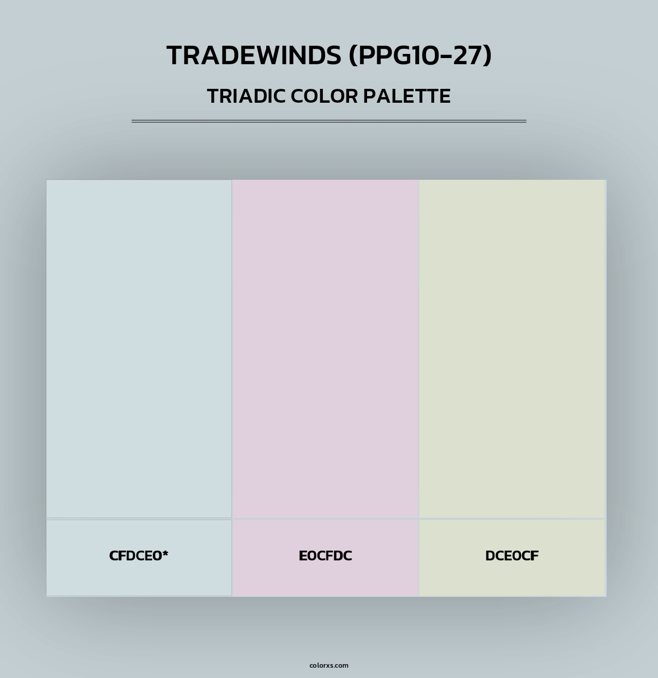 Tradewinds (PPG10-27) - Triadic Color Palette