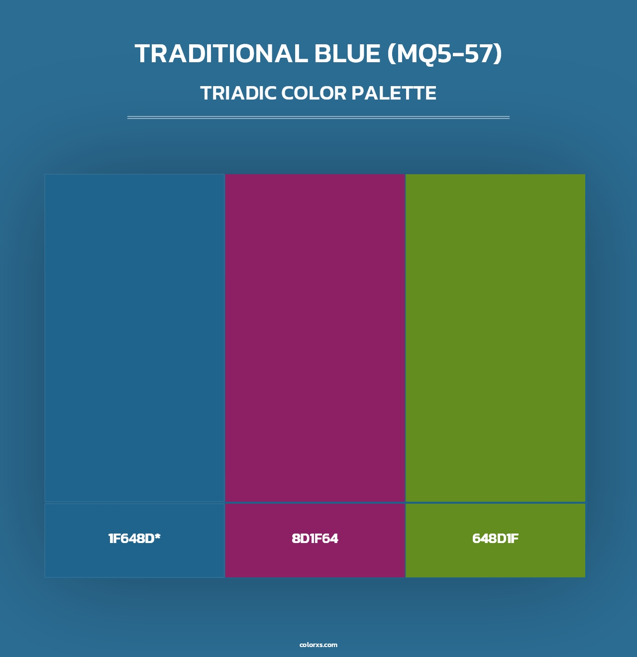 Traditional Blue (MQ5-57) - Triadic Color Palette