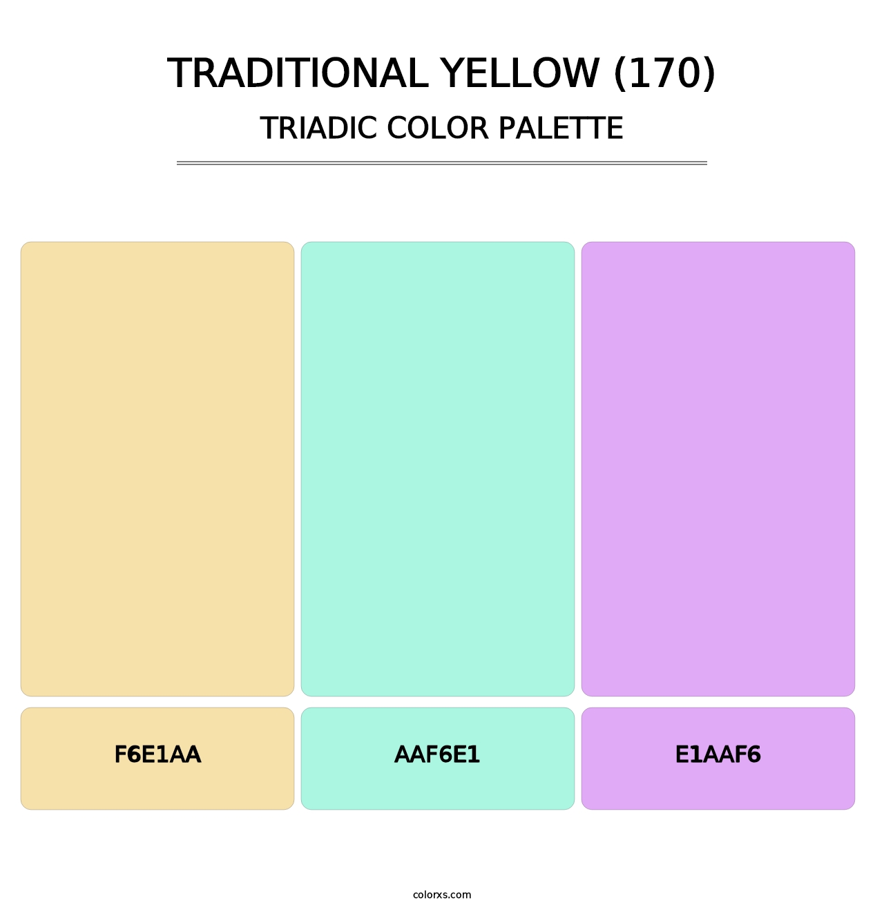 Traditional Yellow (170) - Triadic Color Palette