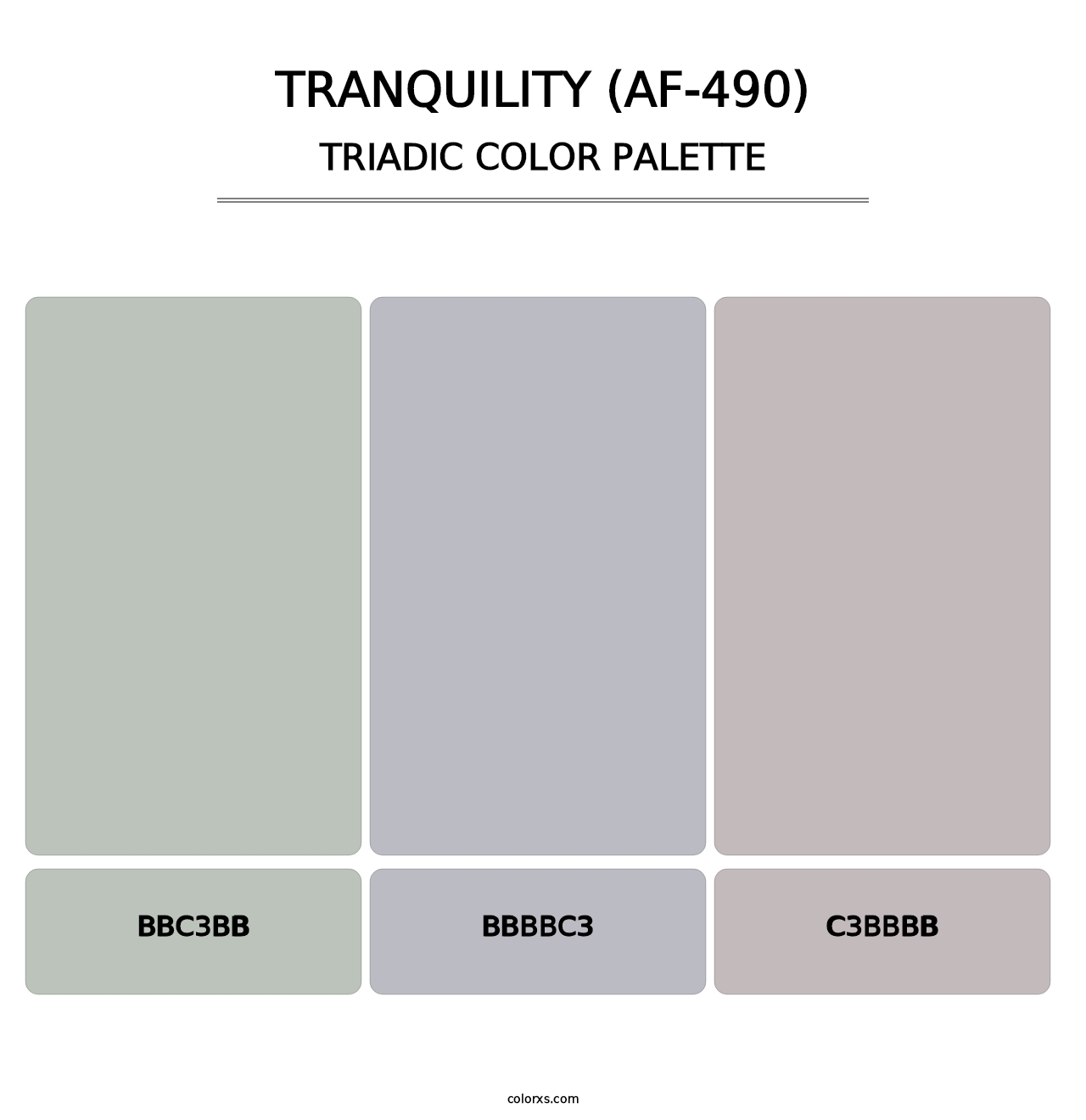Tranquility (AF-490) - Triadic Color Palette