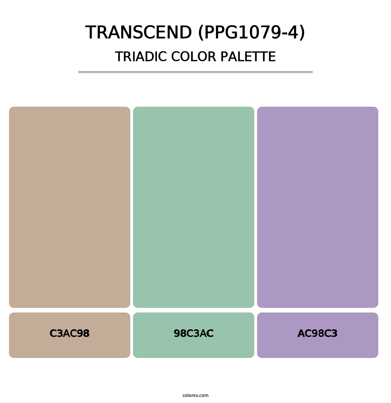 Transcend (PPG1079-4) - Triadic Color Palette
