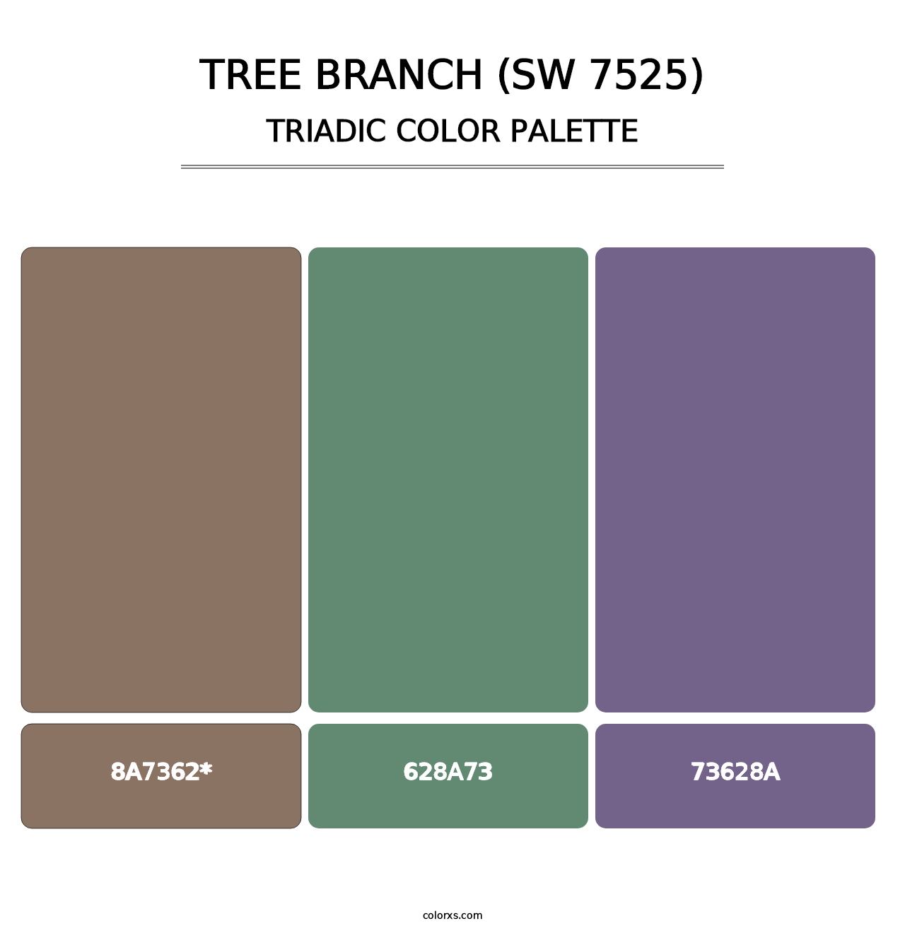 Tree Branch (SW 7525) - Triadic Color Palette