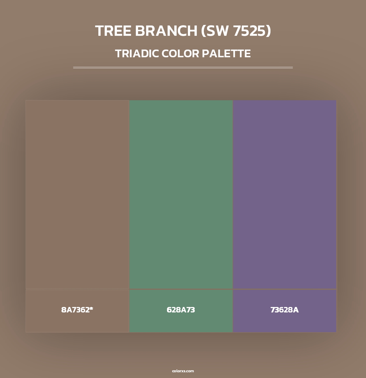 Tree Branch (SW 7525) - Triadic Color Palette