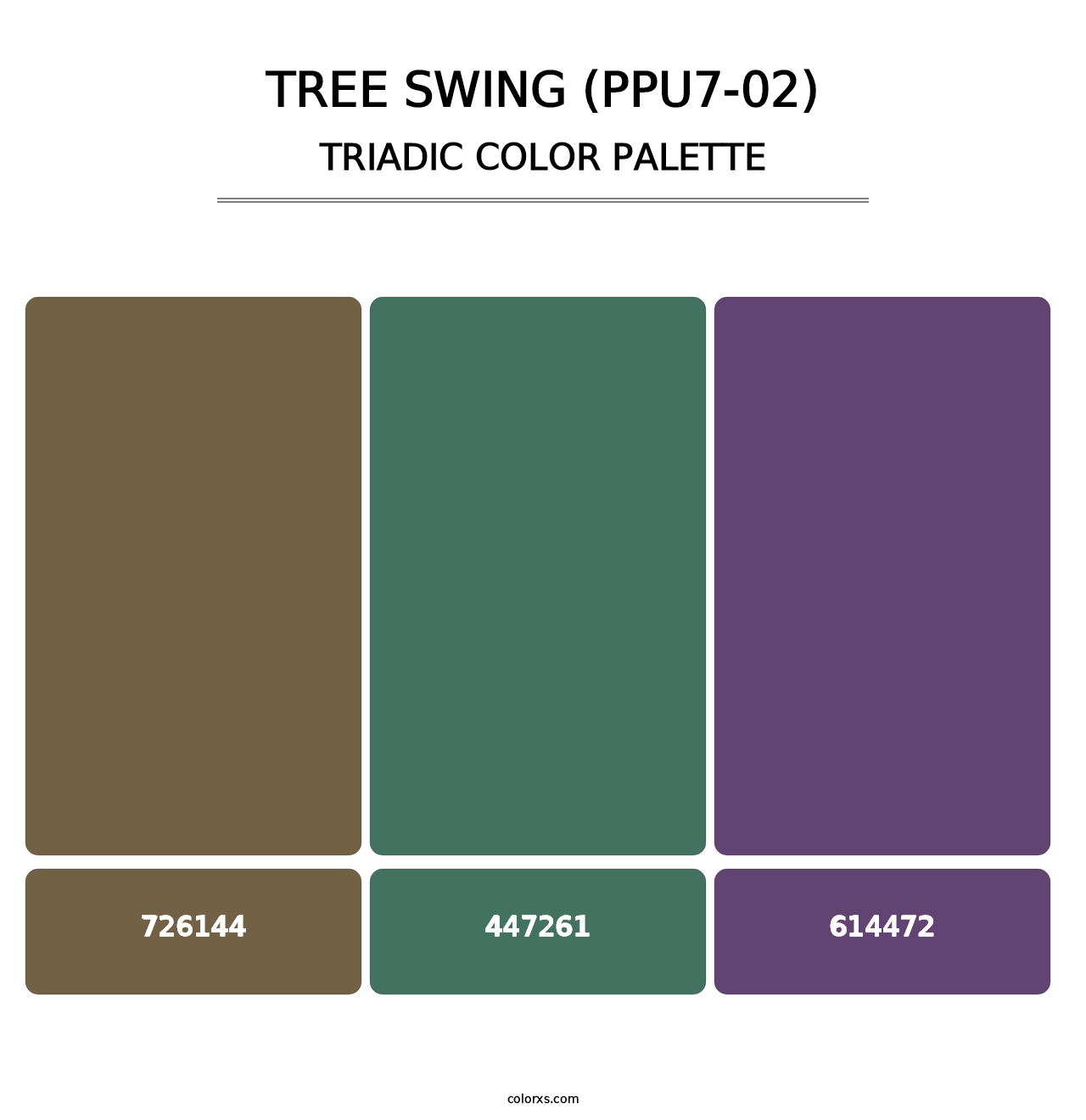 Tree Swing (PPU7-02) - Triadic Color Palette