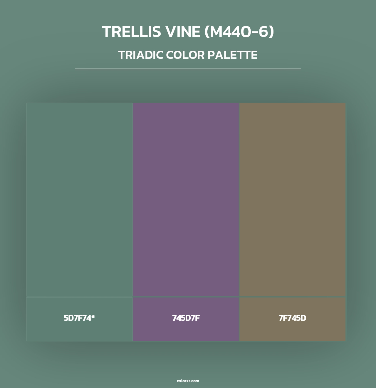 Trellis Vine (M440-6) - Triadic Color Palette