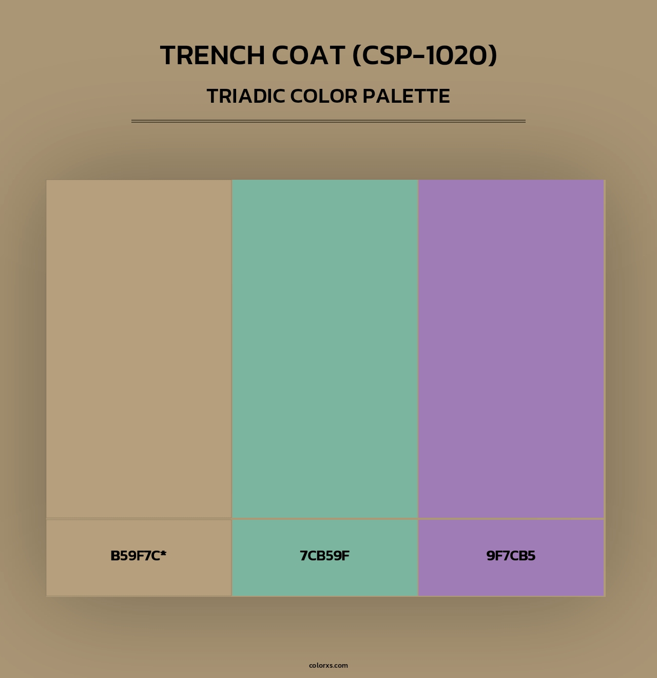 Trench Coat (CSP-1020) - Triadic Color Palette