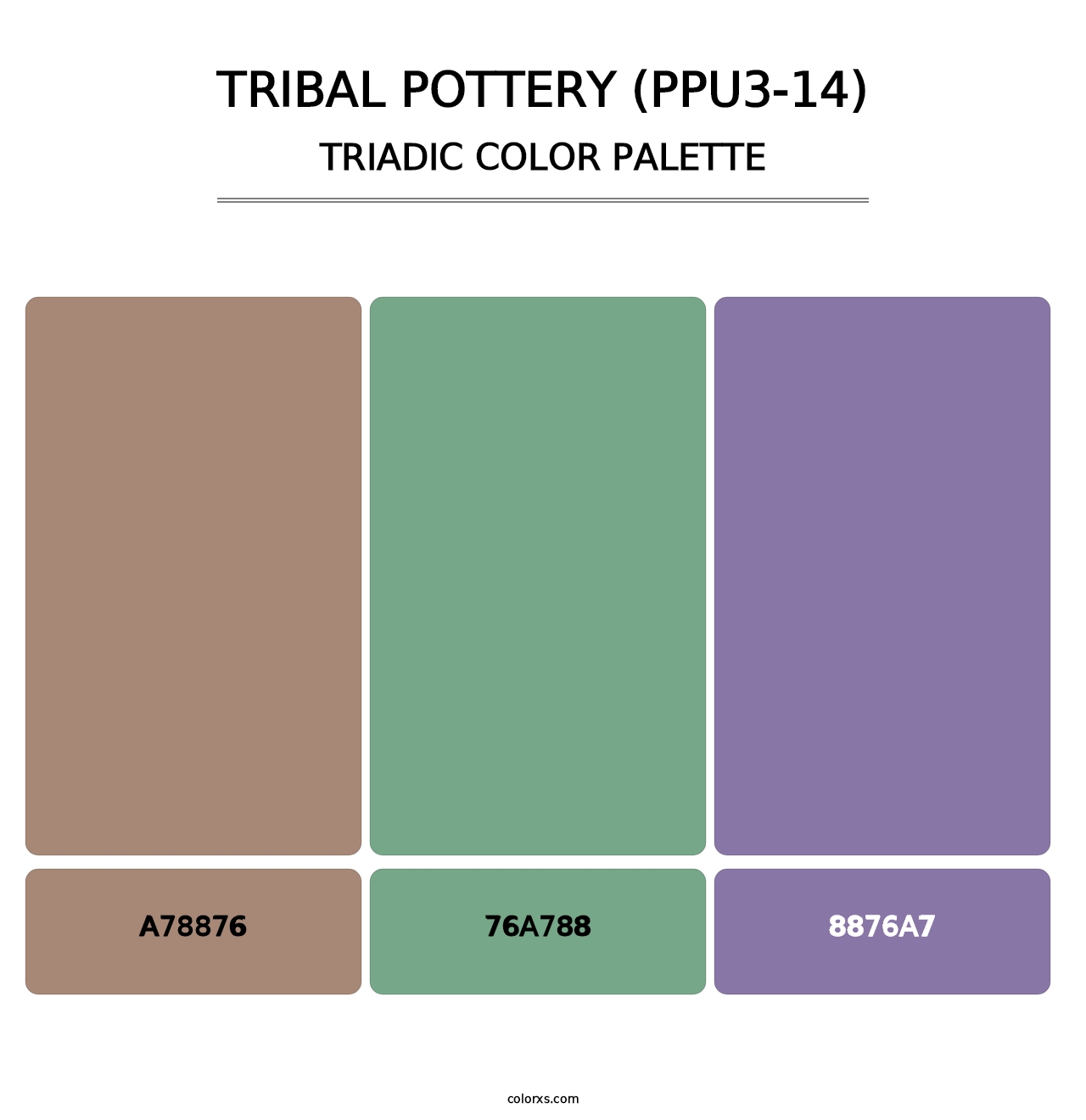 Tribal Pottery (PPU3-14) - Triadic Color Palette