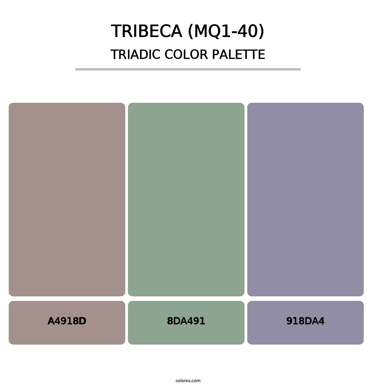 Tribeca (MQ1-40) - Triadic Color Palette