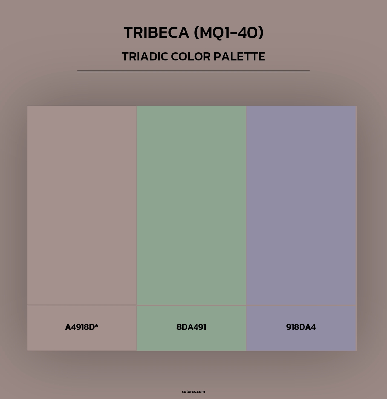 Tribeca (MQ1-40) - Triadic Color Palette