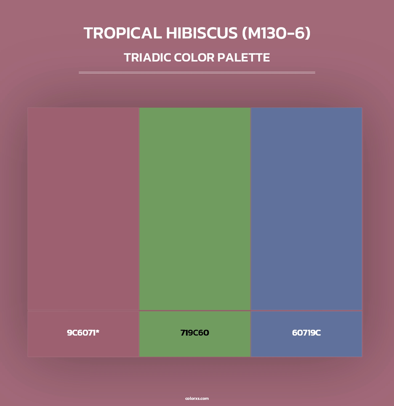 Tropical Hibiscus (M130-6) - Triadic Color Palette