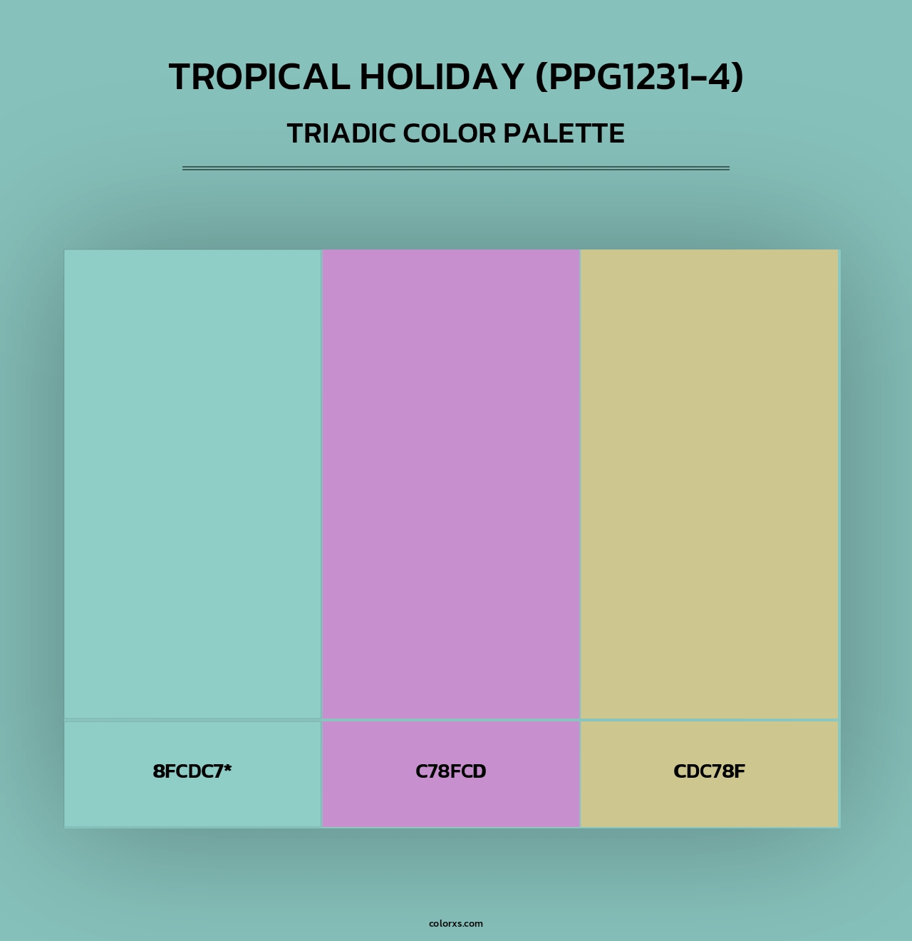 Tropical Holiday (PPG1231-4) - Triadic Color Palette