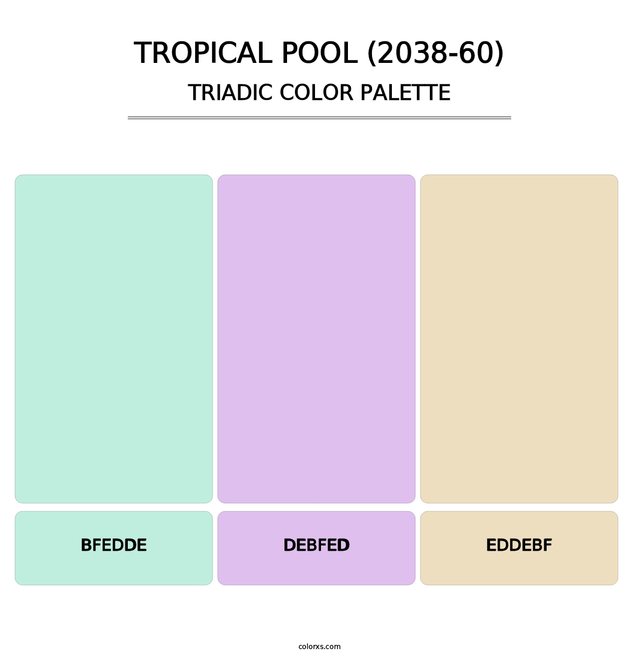 Tropical Pool (2038-60) - Triadic Color Palette
