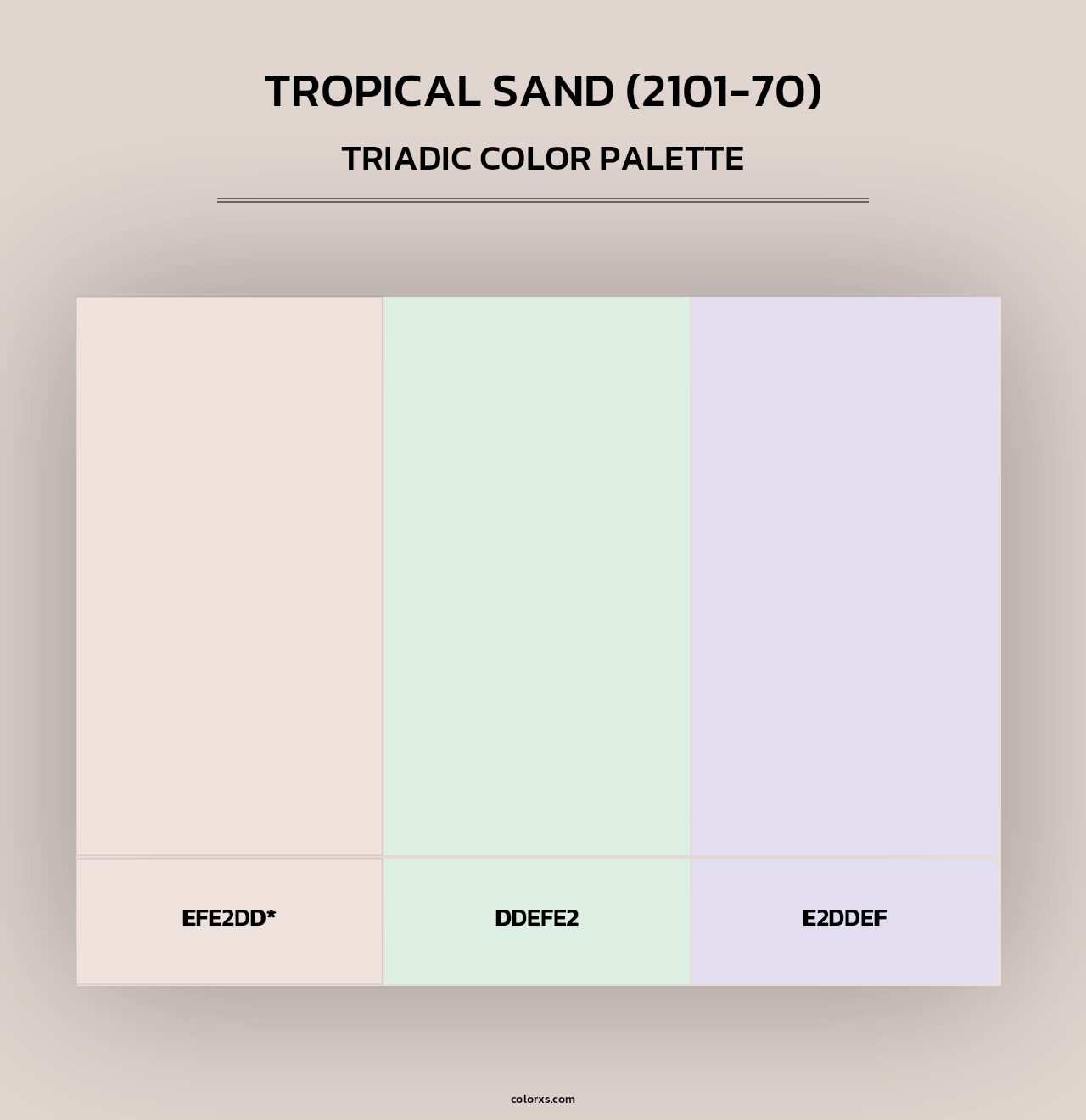 Tropical Sand (2101-70) - Triadic Color Palette