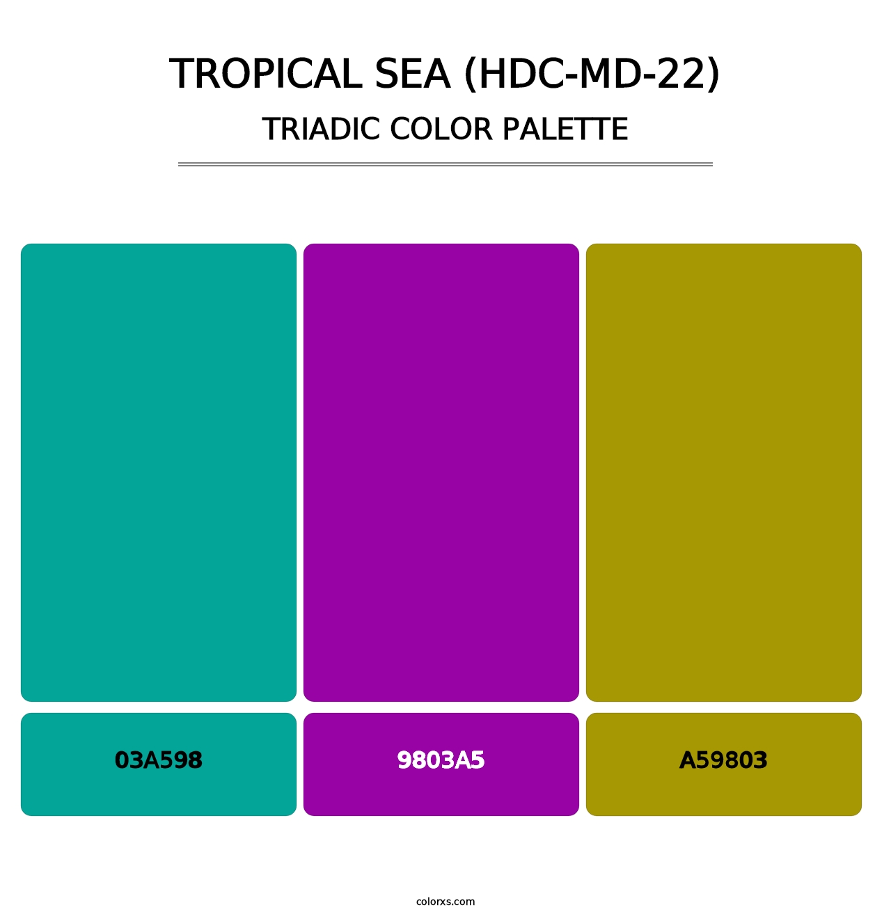 Tropical Sea (HDC-MD-22) - Triadic Color Palette