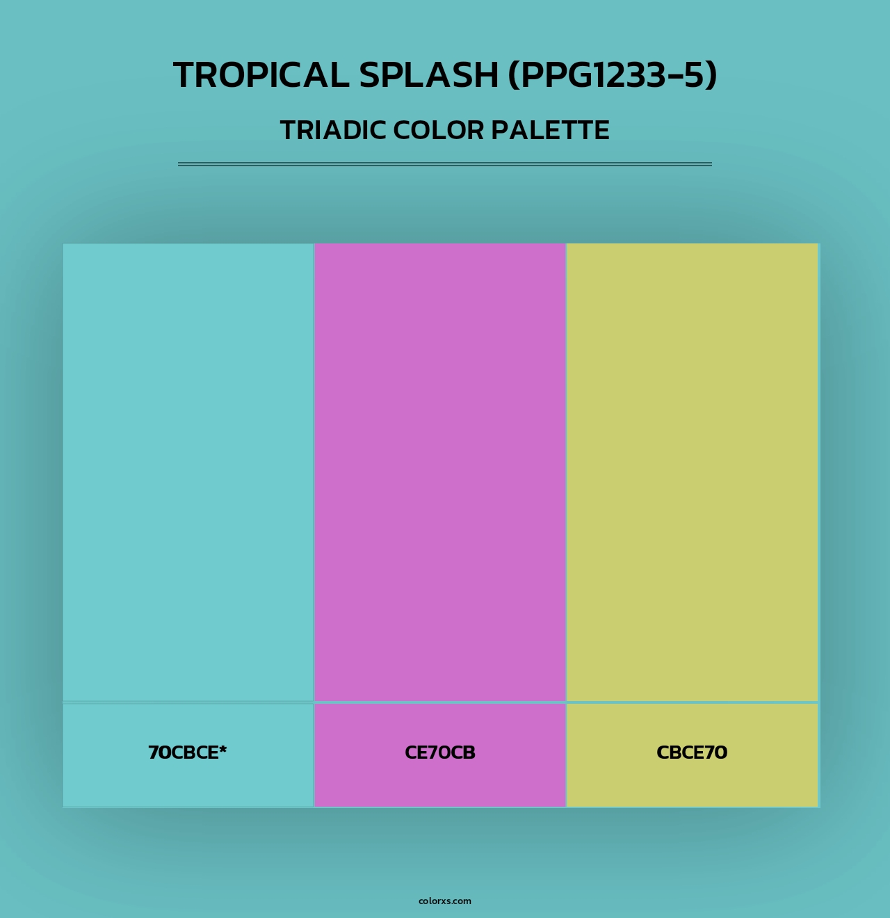 Tropical Splash (PPG1233-5) - Triadic Color Palette