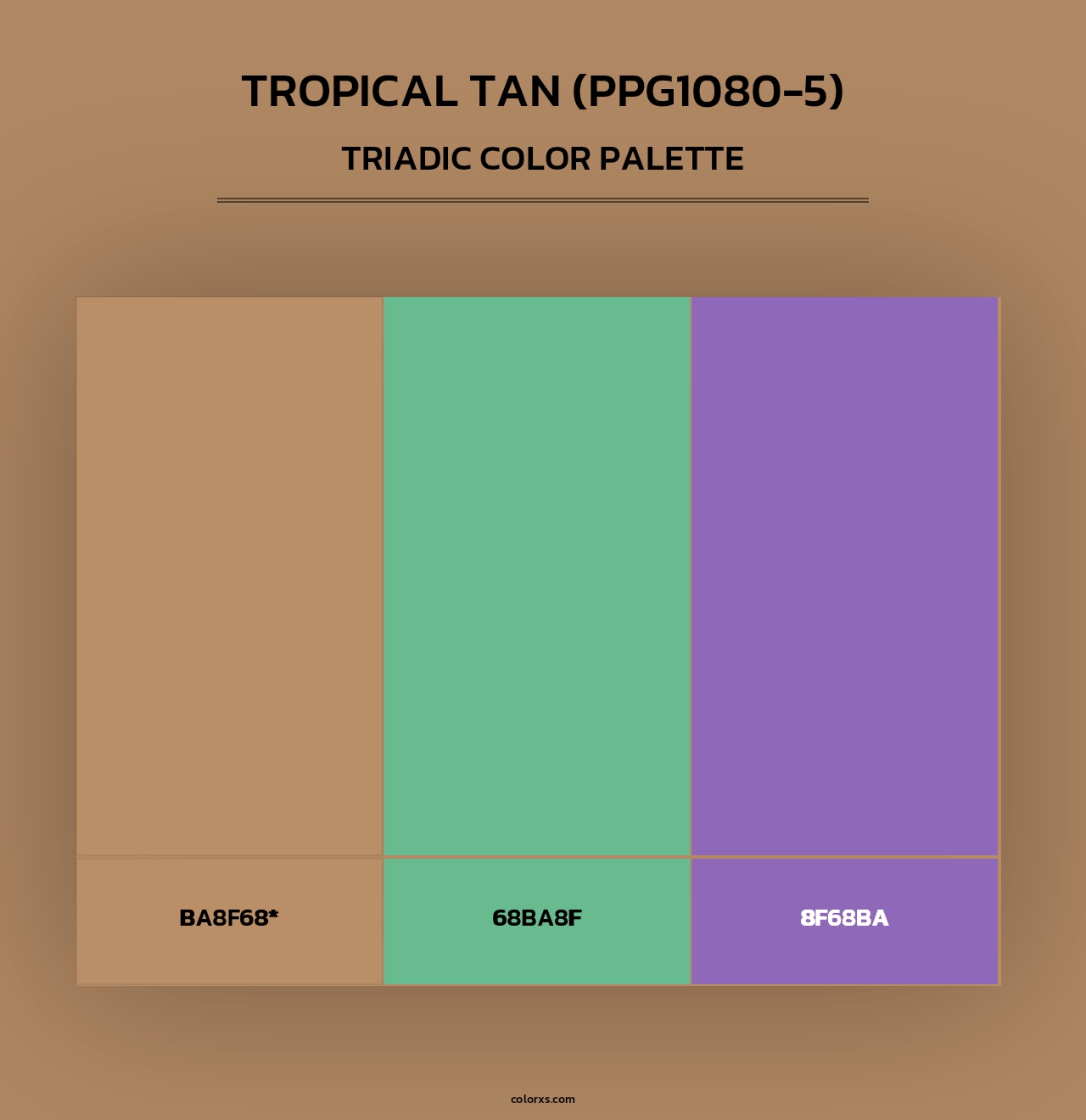 Tropical Tan (PPG1080-5) - Triadic Color Palette