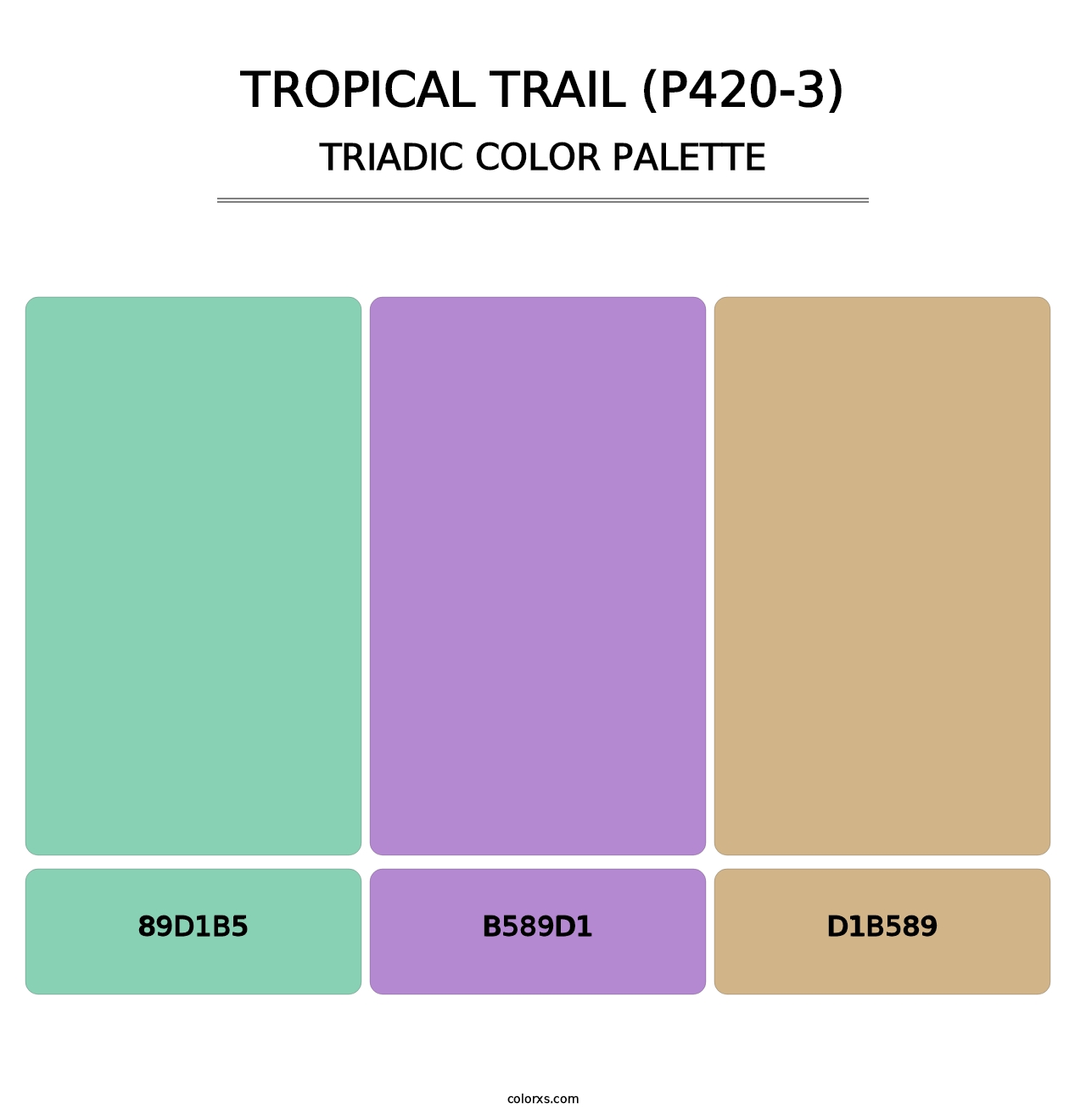 Tropical Trail (P420-3) - Triadic Color Palette